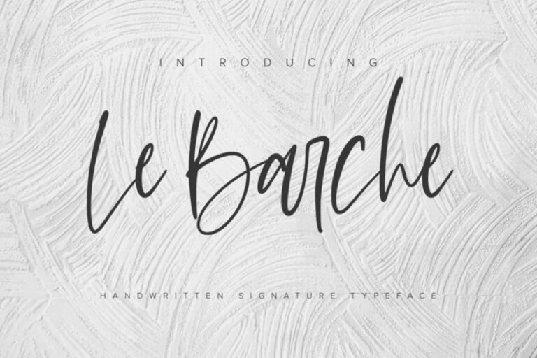 Preview image of Le Barche-Modern Handwritten Font