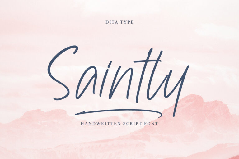 Preview image of Saintley-Modern Handwritten Font