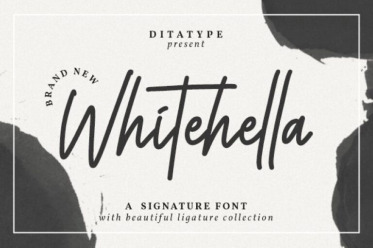 Preview image of Whitehella-Modern Handwritten Font