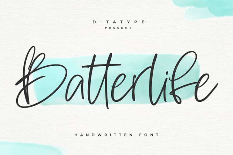 Preview image of Batterlife-Lovely Handwritten Font