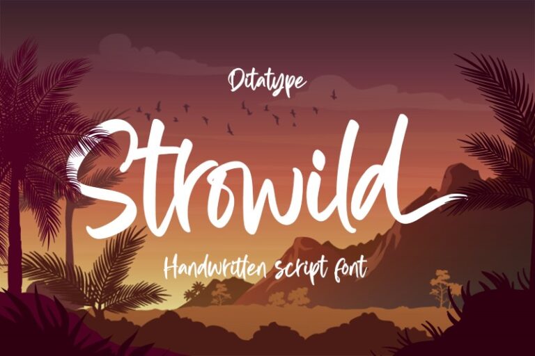 Preview image of Strowild-Modern Handwritten Font