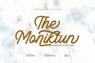 The Moniktun-Monoline Script Font