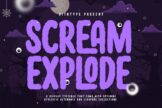 Last preview image of Scream Explode-Display Font