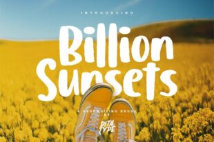 Billion Sunsets - Brush Font