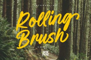 Rolling Brush - Handwritten Font