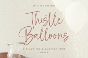 Thistle Balloons- Script Font