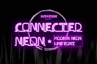 Connected Neon- Display Font
