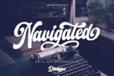 Last preview image of Navigated-Script Font