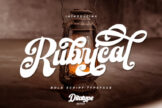 Last preview image of Rubrical-Script Font
